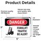 Signmission Forklift Traffic Be Alert, 5 in W x Rectangle, Vinyl Decal OS-2PACK-DS-D-35-L-1265 - alternate 7